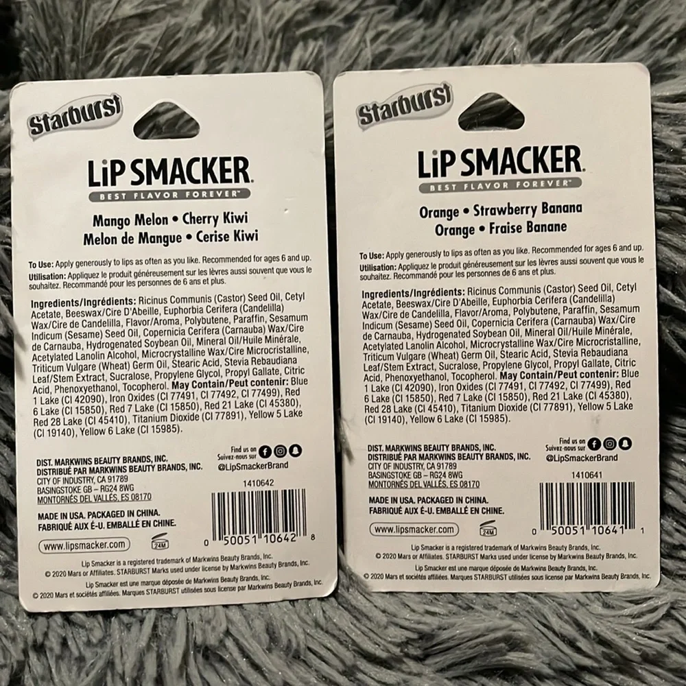 🥭🍓 Starburst Flavored Lip Smacker 🍓🥭